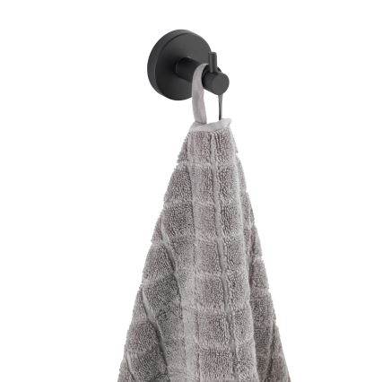 WENKO 24232100-Haken BOSIO BLACK 5,5 x 5,5 cm Edelstahl/silberfarben