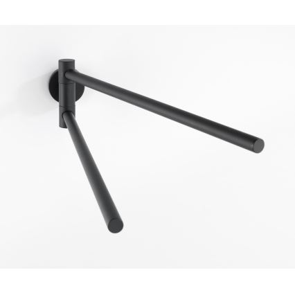 WENKO 24238100-Handtuchhalter BOSIO BLACK 5,5x43 cm Edelstahl/Silber