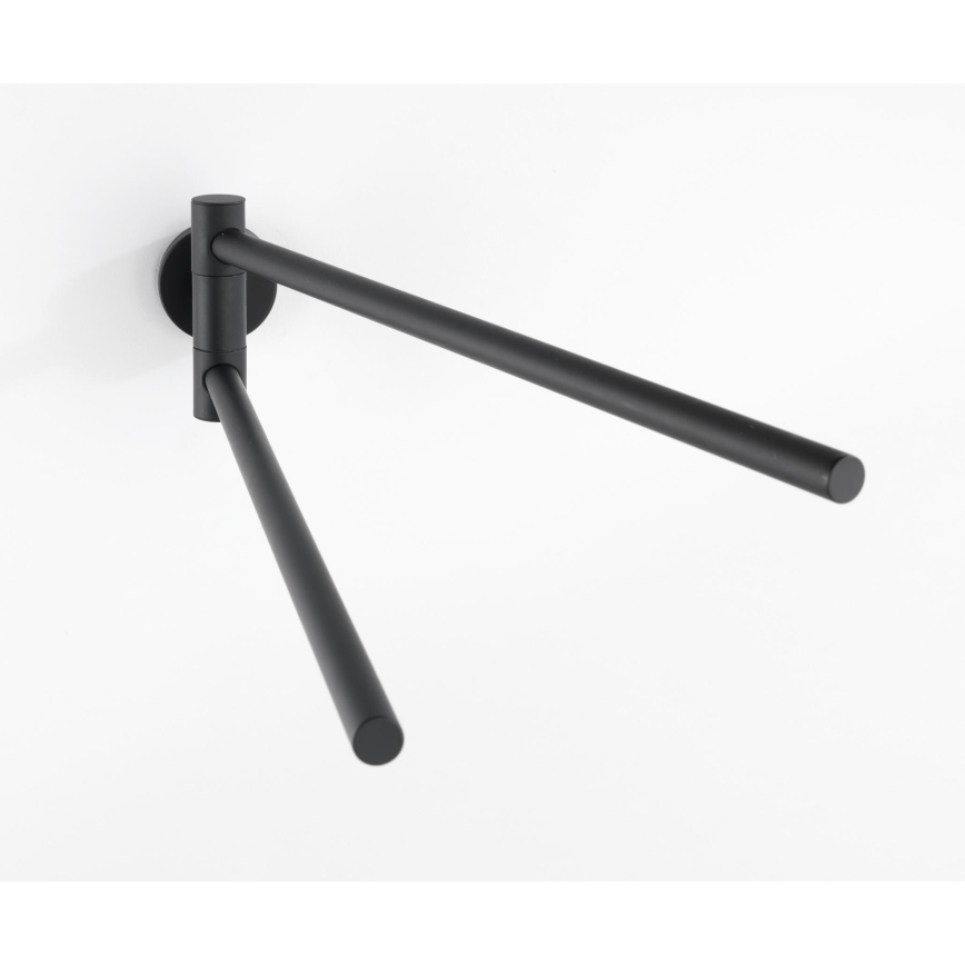 WENKO 24238100-Handtuchhalter BOSIO BLACK 5,5x43 cm Edelstahl/Silber