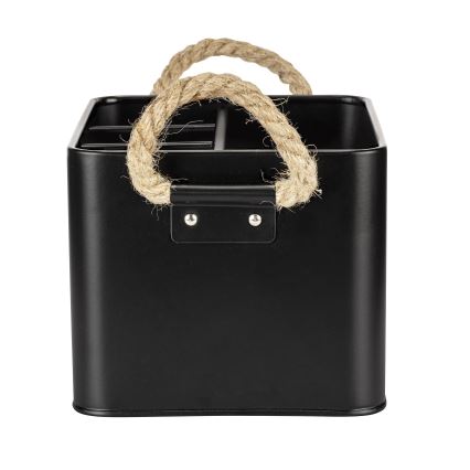 WENKO 24328100 - Aufbewahrungsbox GARA 19x13 cm schwarz