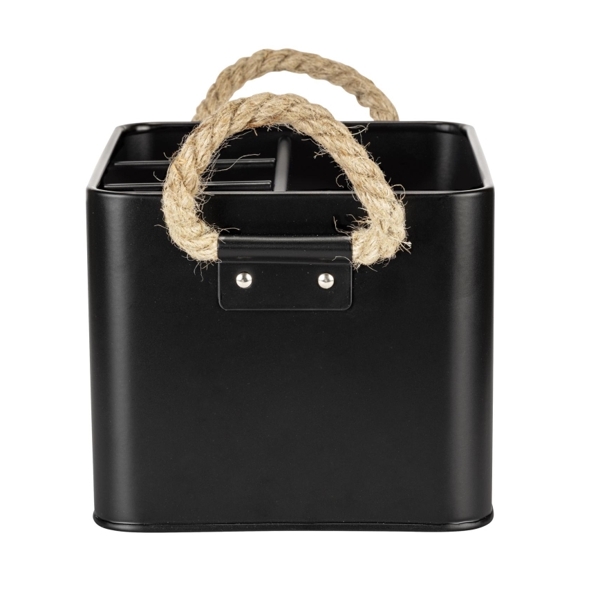 WENKO 24328100 - Aufbewahrungsbox GARA 19x13 cm schwarz