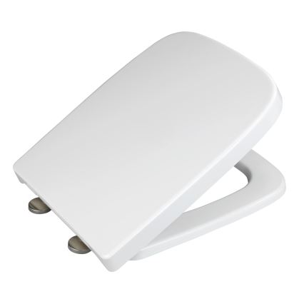 WENKO 24334100-WC-Sitz EXCLUSIVE 46,5x37 cm weiß/silber