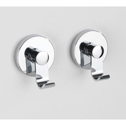 WENKO 24466100-Haken VACUUM-LOC 6x7 cm glänzendes Chrom