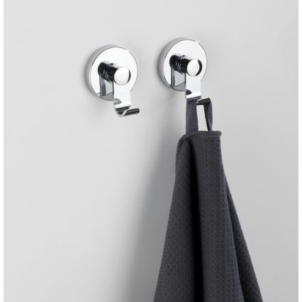 WENKO 24466100-Haken VACUUM-LOC 6x7 cm glänzendes Chrom