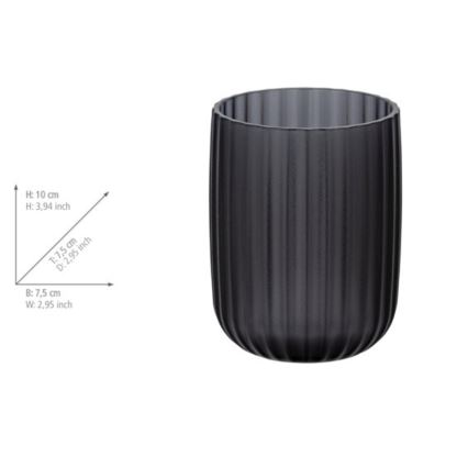 WENKO 24489100 - AGROPOLI Becher, 7,5 x 10 cm, grau