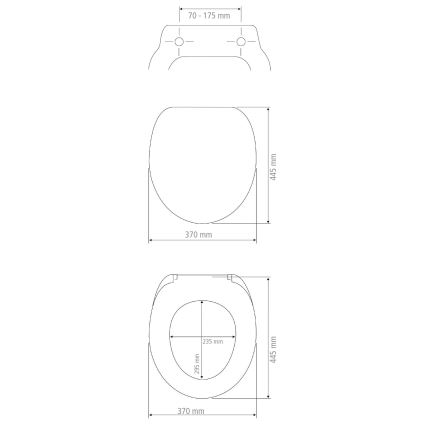 WENKO 24516100-WC WC-Sitz, Tragkraft 300/350 kg, 37x44,5 cm, weiß/silber