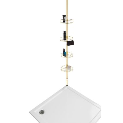 WENKO 24569100-Eckregal DOLCEDO 31x275 cm goldfarben