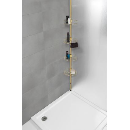 WENKO 24569100-Eckregal DOLCEDO 31x275 cm goldfarben