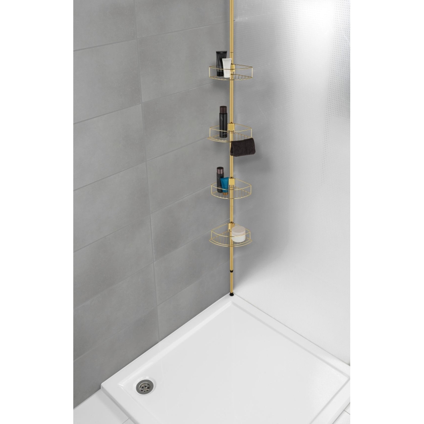 WENKO 24569100-Eckregal DOLCEDO 31x275 cm goldfarben