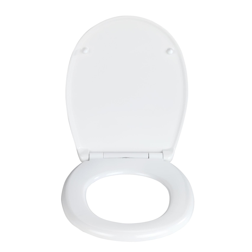 WENKO 24571100-WC WC-Sitz VORNO NEO 46x37 cm weiß/silber