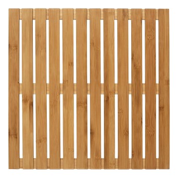 WENKO 24610100 - Fußmatte BAMBUSA 50x50 cm braun