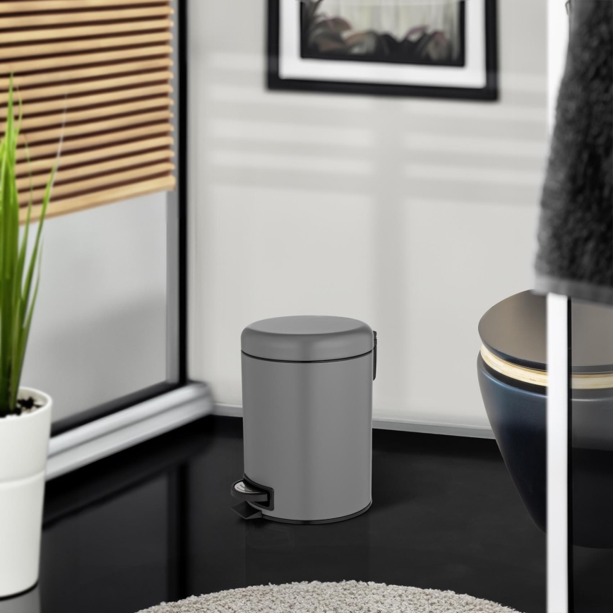 WENKO 24682100 - LEMAN-Korb 21 x 24 cm, grau/schwarz