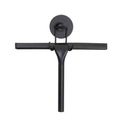 WENKO 24731100-Duschabzieher VACUUM-LOC RUND SCHW 24,5x25 cm schwarz