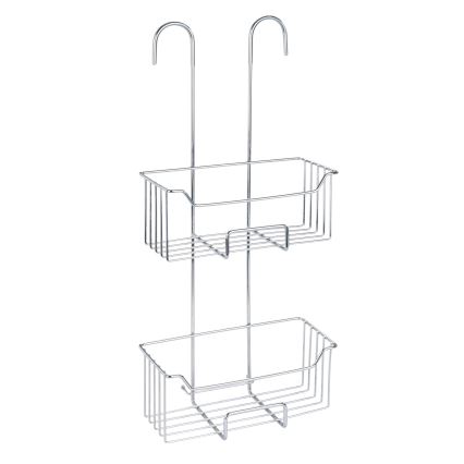 WENKO 24758100 - Duschablage MILO 25x55 cm silber/transparent