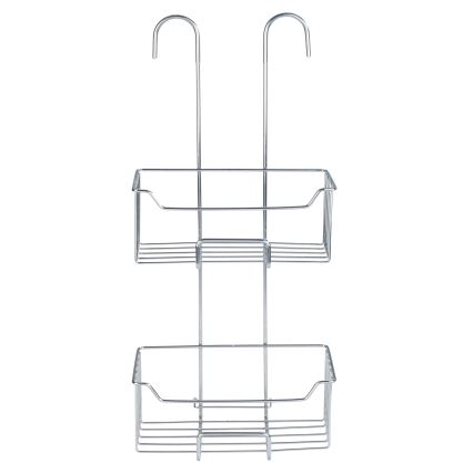 WENKO 24758100 - Duschablage MILO 25x55 cm silber/transparent