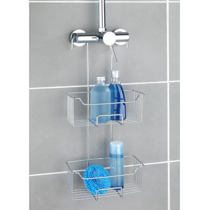 WENKO 24758100 - Duschablage MILO 25x55 cm silber/transparent