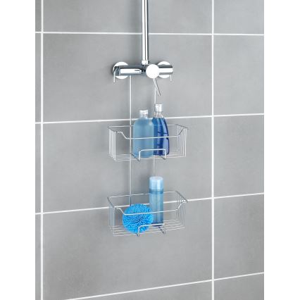 WENKO 24758100 - Duschablage MILO 25x55 cm silber/transparent