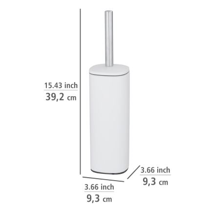 WENKO 24776100 - WC-Bürste ALASSIO 9,3x39,2 cm Edelstahl/weiß
