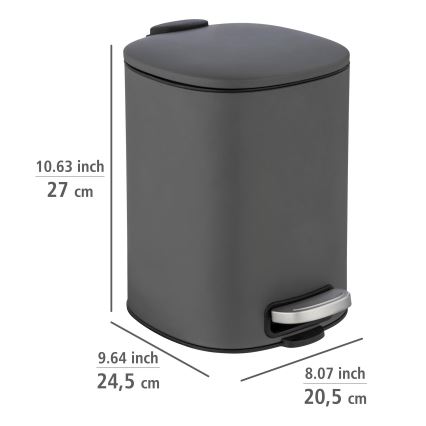 WENKO 24780100 - Korb ALASSIO 20,5 x 27 cm, grau/schwarz