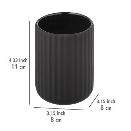 WENKO 24803100 - Becher BELLUNO 8x11 cm schwarz
