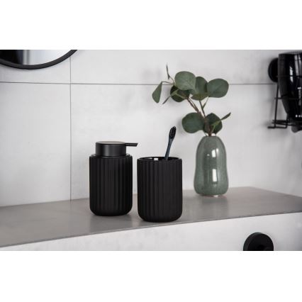 WENKO 24804100 - Seifenspender BELLUNO 8x13,5 cm schwarz