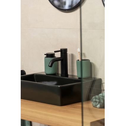 WENKO 24807100 - Seifenspender BELLUNO 8x13,5 cm grün/schwarz