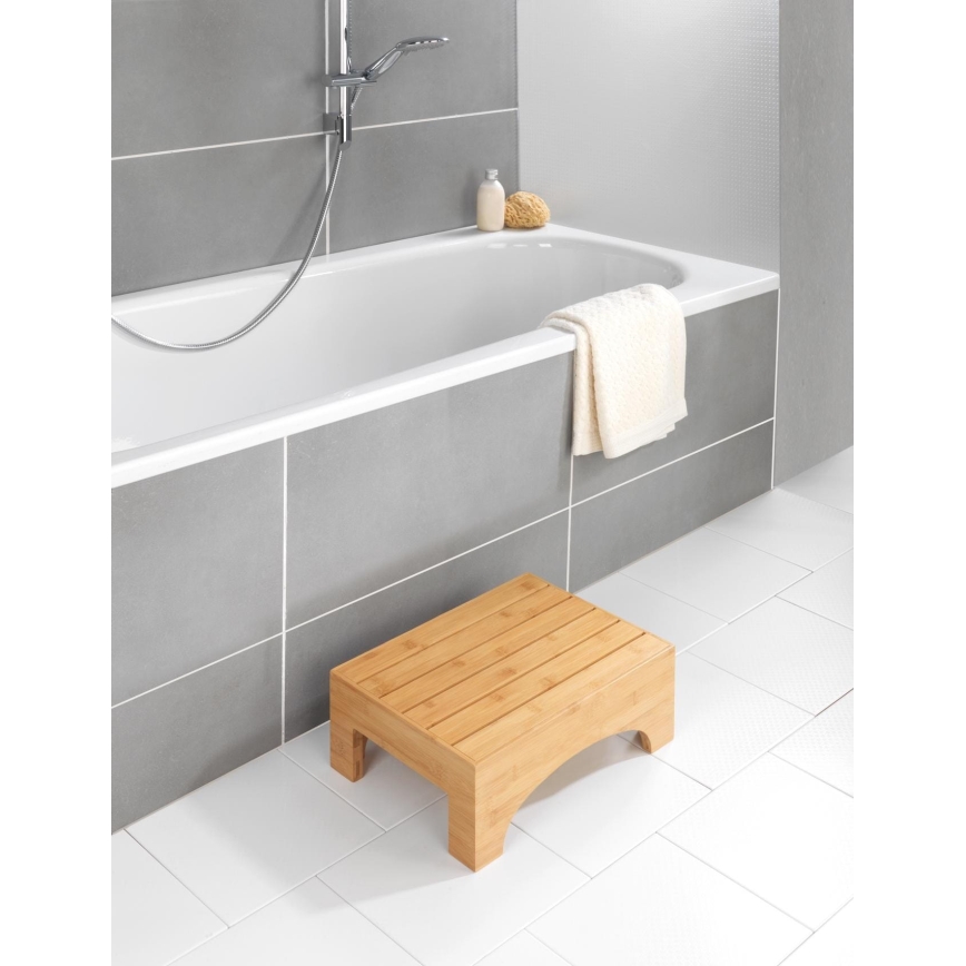 WENKO 24870100 - Hocker BAMBUSA 40x30 cm braun