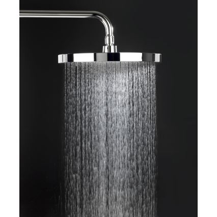 WENKO 24910100 - Duschkopf SOFTWATER 26x26 cm glänzender Chrom/schwarz