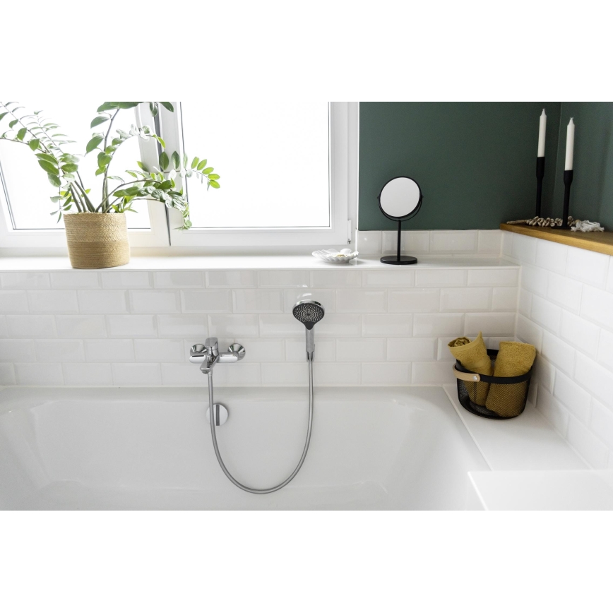 WENKO 24921100 - Duschkopf Wassersparsystem 12x12 cm, glänzender Chrom/Grau