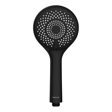 WENKO 24924100 - Duschkopf WATERSAVING SYSTEM 11x11 cm schwarz