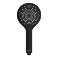 WENKO 24925100 - Duschkopf mit Wassersparsystem Ø 12 cm, schwarz