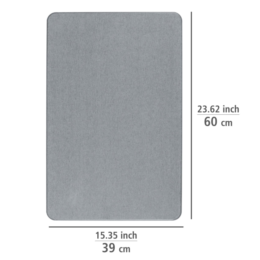 WENKO 24936100-Badematte SIMI 39x60 cm grau