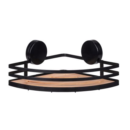 WENKO 24980800-Regal ALBA 27,3 x 21 cm schwarz/braun