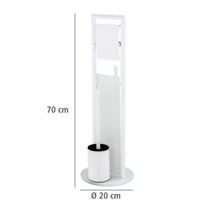 WENKO 24983800 - WC-Set RAVINA 20x70 cm Edelstahl/weiß