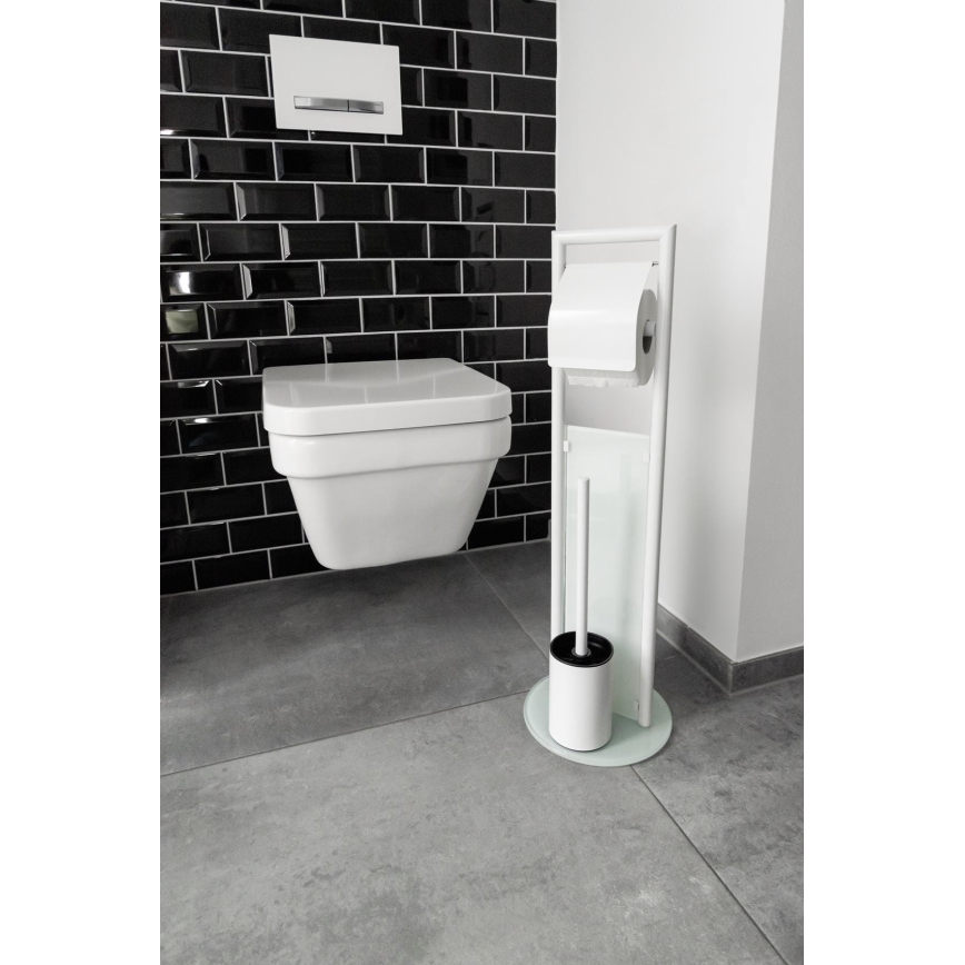 WENKO 24983800 - WC-Set RAVINA 20x70 cm Edelstahl/weiß