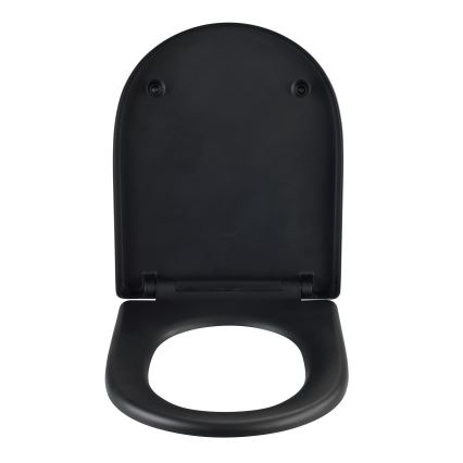 WENKO 24989100 - WC-Sitz EXKLUSIV 36,5 x 45 cm schwarz/silber