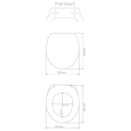 WENKO 25005100-WC-Sitz SECURA 37x44 cm weiß/grau