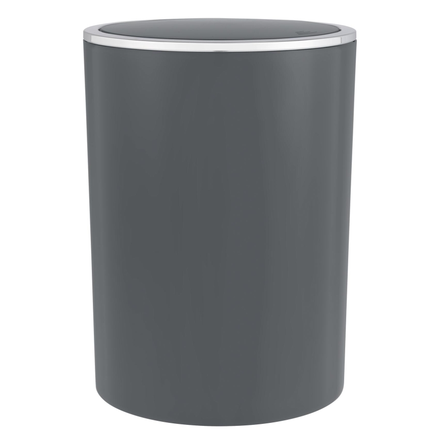 WENKO 25146100 - Korb INCA 18,5x25,5 cm Anthrazit/glänzender Chrom