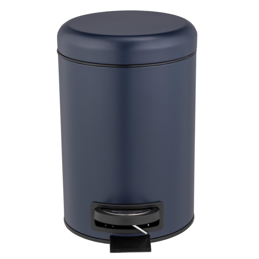 WENKO 25153100 - Mülleimer LEMAN 17x25 cm blau/schwarz