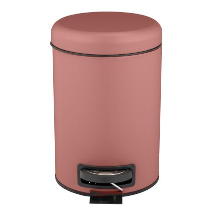 WENKO 25155100 - Mülleimer LEMAN 17x25 cm rosa/schwarz