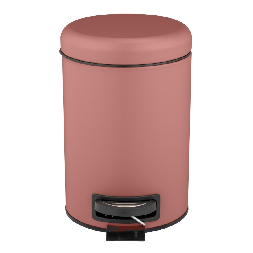 WENKO 25155100 - Mülleimer LEMAN 17x25 cm rosa/schwarz