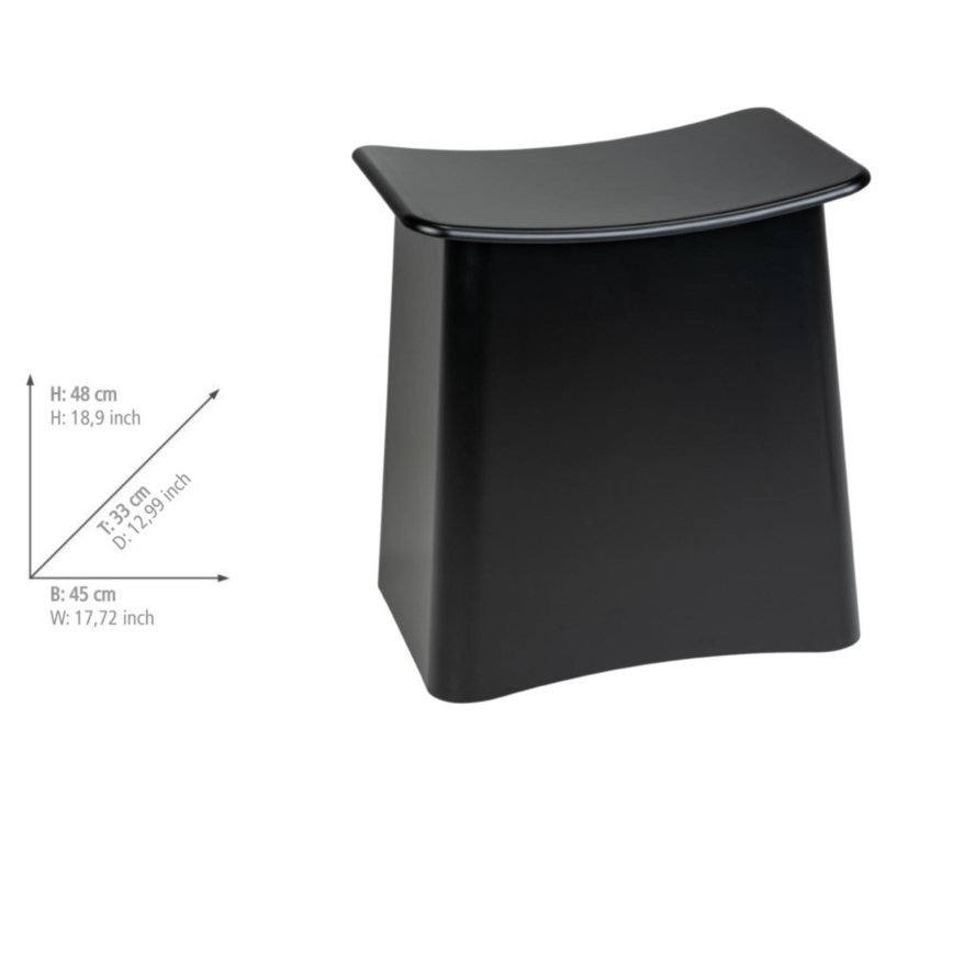 WENKO 25157100 - Hocker WING 45x48 cm schwarz