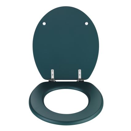 WENKO 25171100-WC WC-Sitz PRIMA 37x41 cm grün/silber