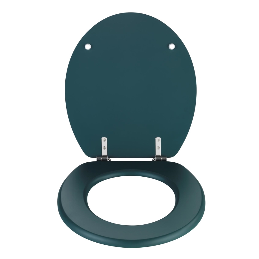 WENKO 25171100-WC WC-Sitz PRIMA 37x41 cm grün/silber