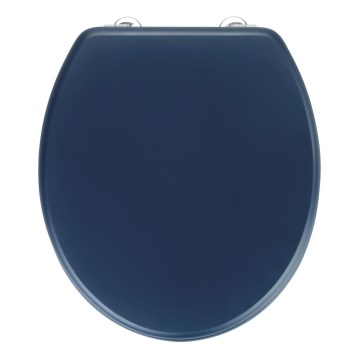 WENKO 25172100-WC-Sitz PRIMA 37x41 cm blau/silber