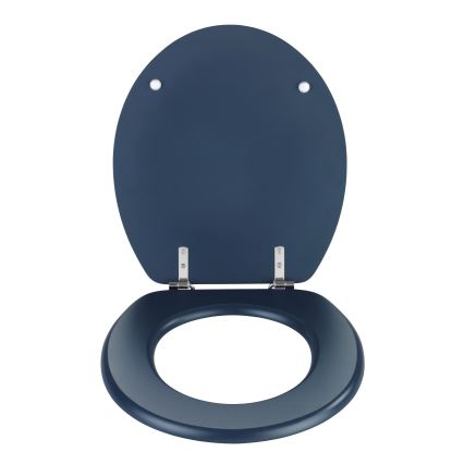WENKO 25172100-WC-Sitz PRIMA 37x41 cm blau/silber