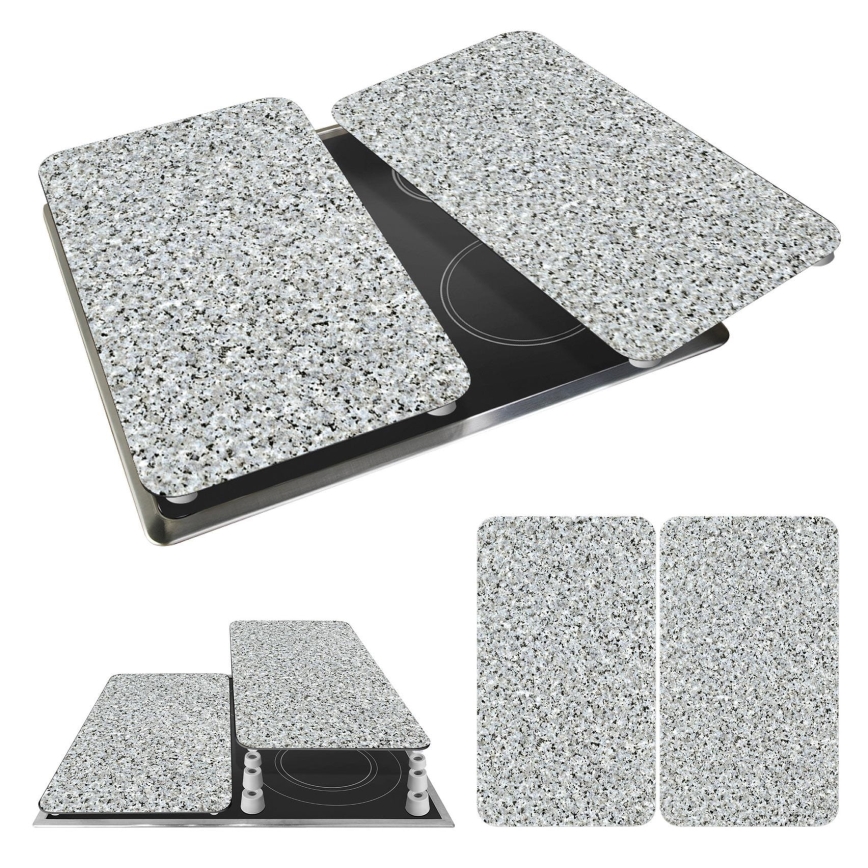 WENKO 2521120500-Abdeckung für Platte ABDECKPLATTE - NEUTRAL 30x52 cm Granit/mehrfarbig
