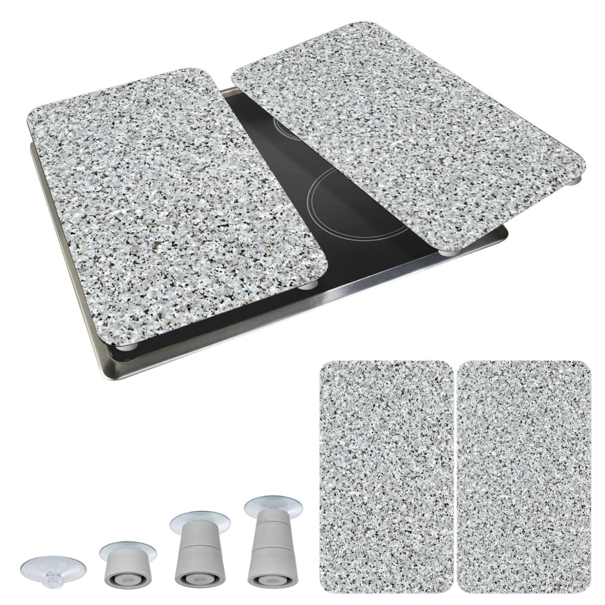 WENKO 2521120500-Abdeckung für Platte ABDECKPLATTE - NEUTRAL 30x52 cm Granit/mehrfarbig