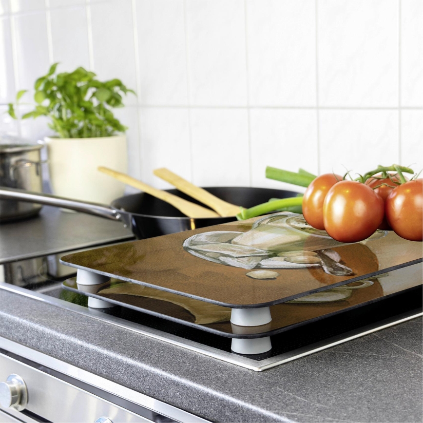 WENKO 2521280100 - Schutzabdeckung für Platte 52x30 cm mehrfarbig/grau/transparent