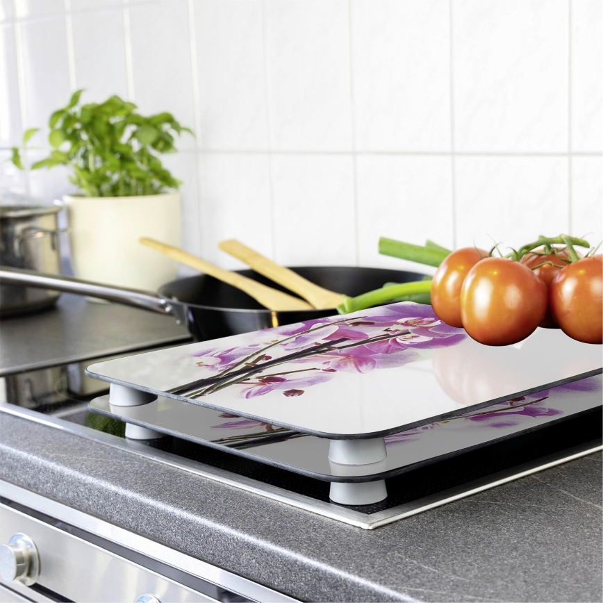 WENKO 2521433500 - Abdeckplatte - Blume/Pflanze 30 x 52 cm, mehrfarbig